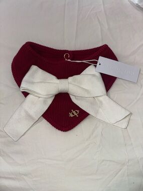 Anthropologie Maroon Knit dog bandana